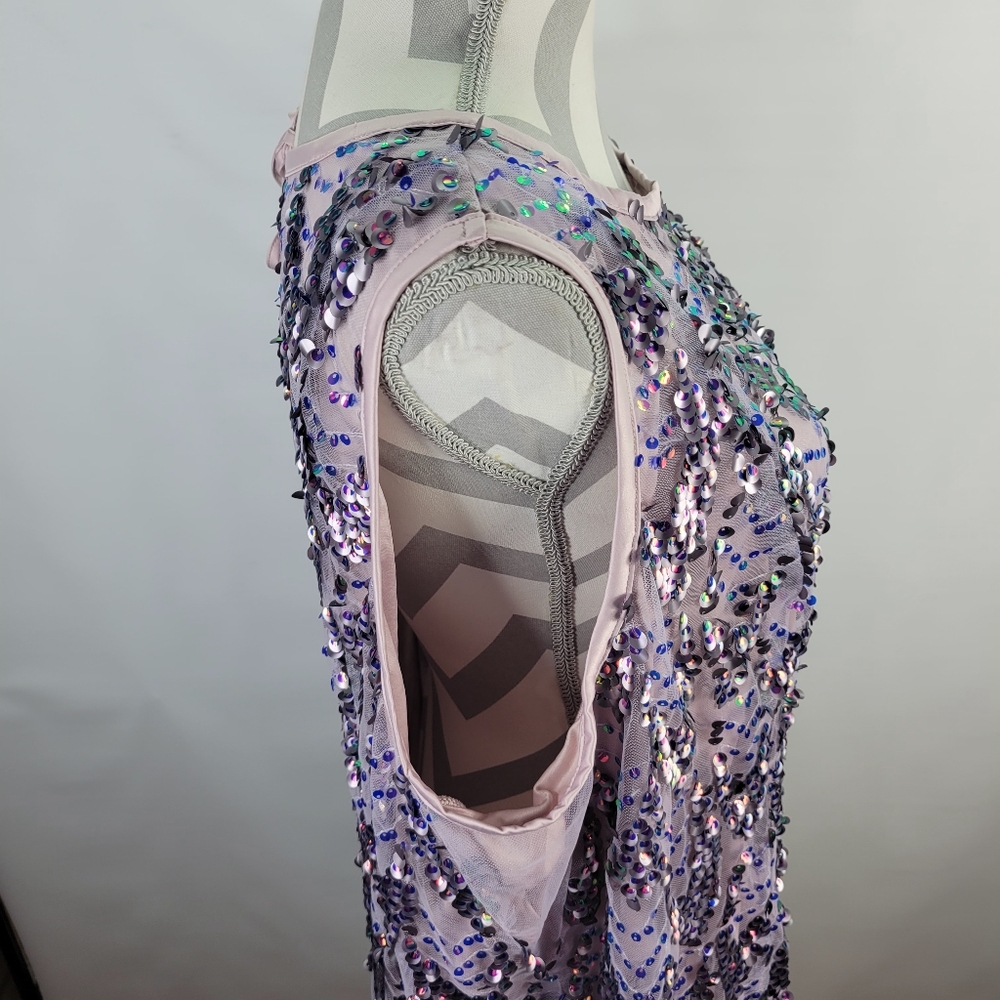 NWT Torrid Mini Sequin Mesh Shift Dress Purple Size 1X/14-16 - Picture 5 of 16